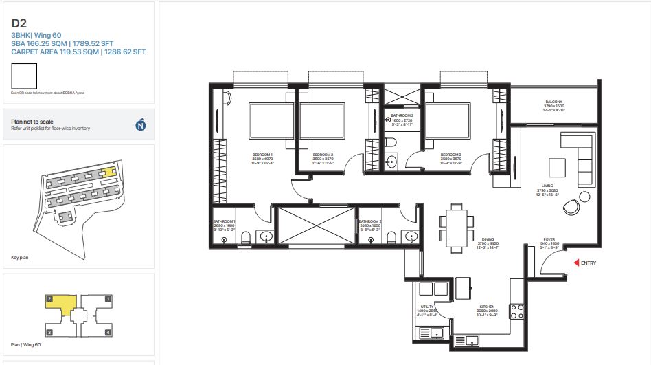 Sobha Ayana Floor plan